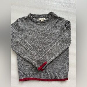 CHEROKEE Cotton Sweater Gray with Red Trim Boys Size 4/5